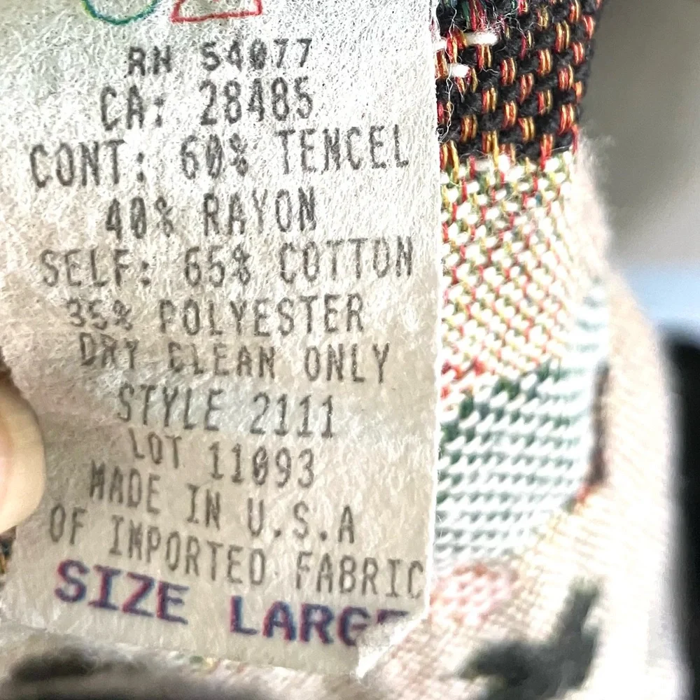 Vintage 80’s Twin Peaks brocade camping bib dress